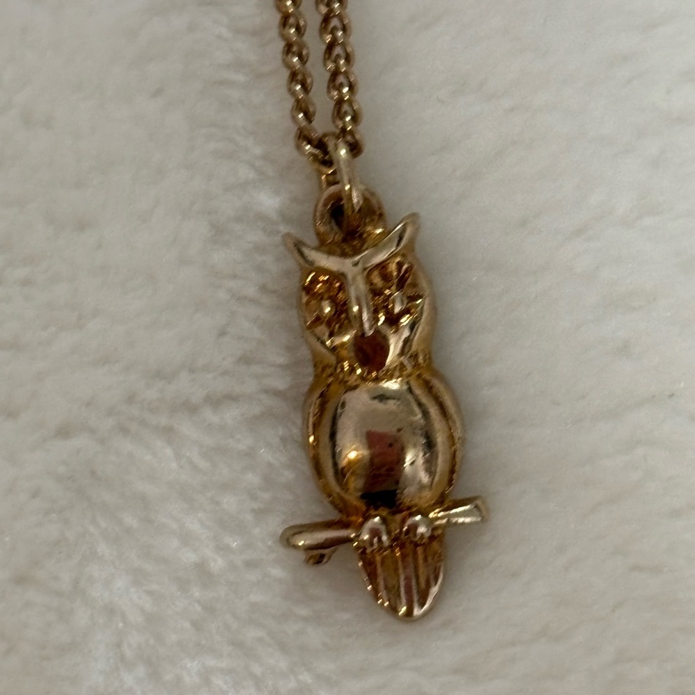 Vintage Avon 1981 Owl Pendant Necklace